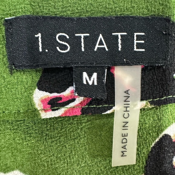 1. State Green Floral Camisole Top Size M - Picture 5 of 6